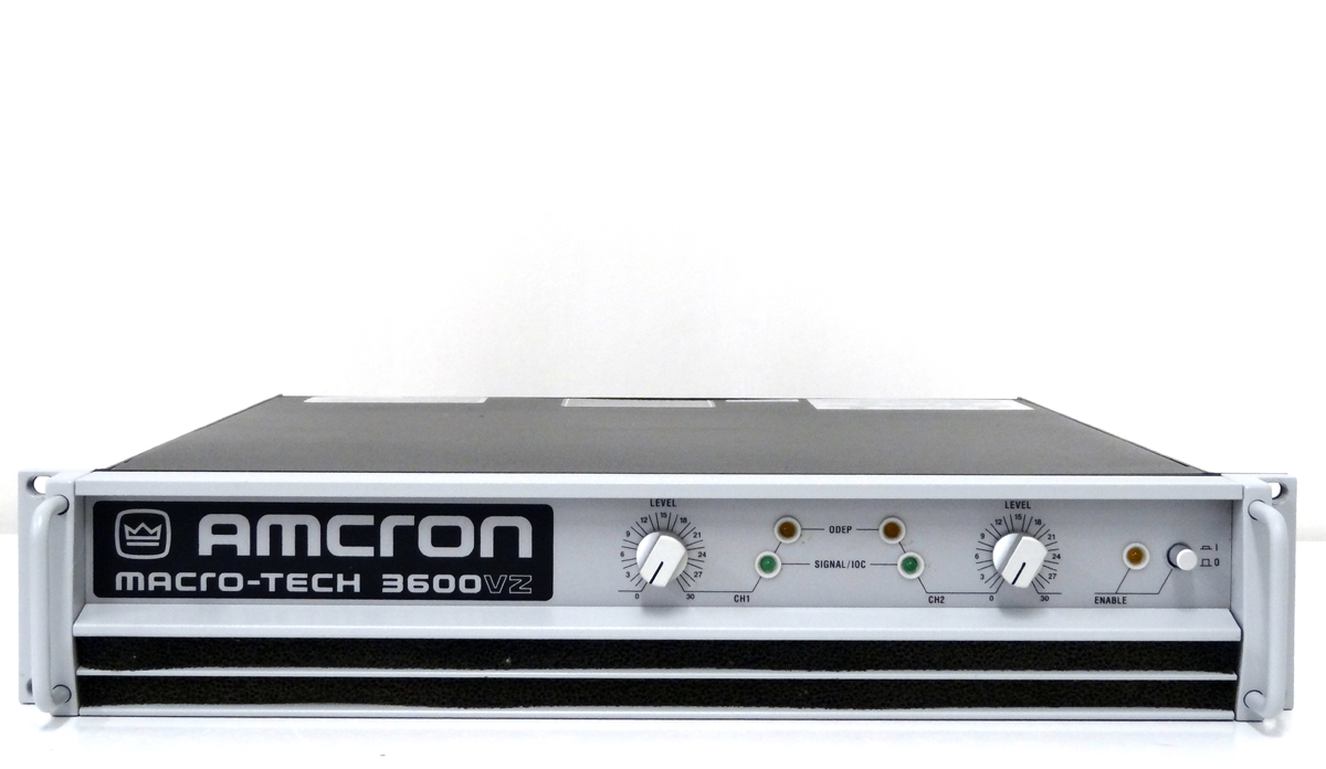 美しい動作品 AMCRON MACRO-TECH 3600VZ パワーアンプ 100V 正規品 パワーアンプ