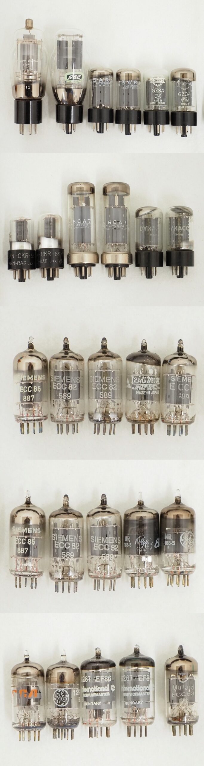 Mullard GZ34/SIEMENS ECC82/MATSUSHITA 6CA7